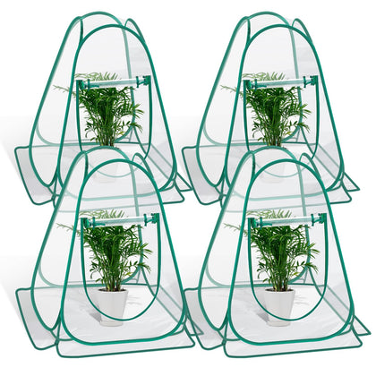 Fuairmee pop-up greenhouse cover setup showing quick deployment for outdoor gardening