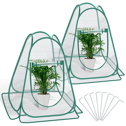 Fuairmee pop-up greenhouse front view with quick setup and clear visibility for plants