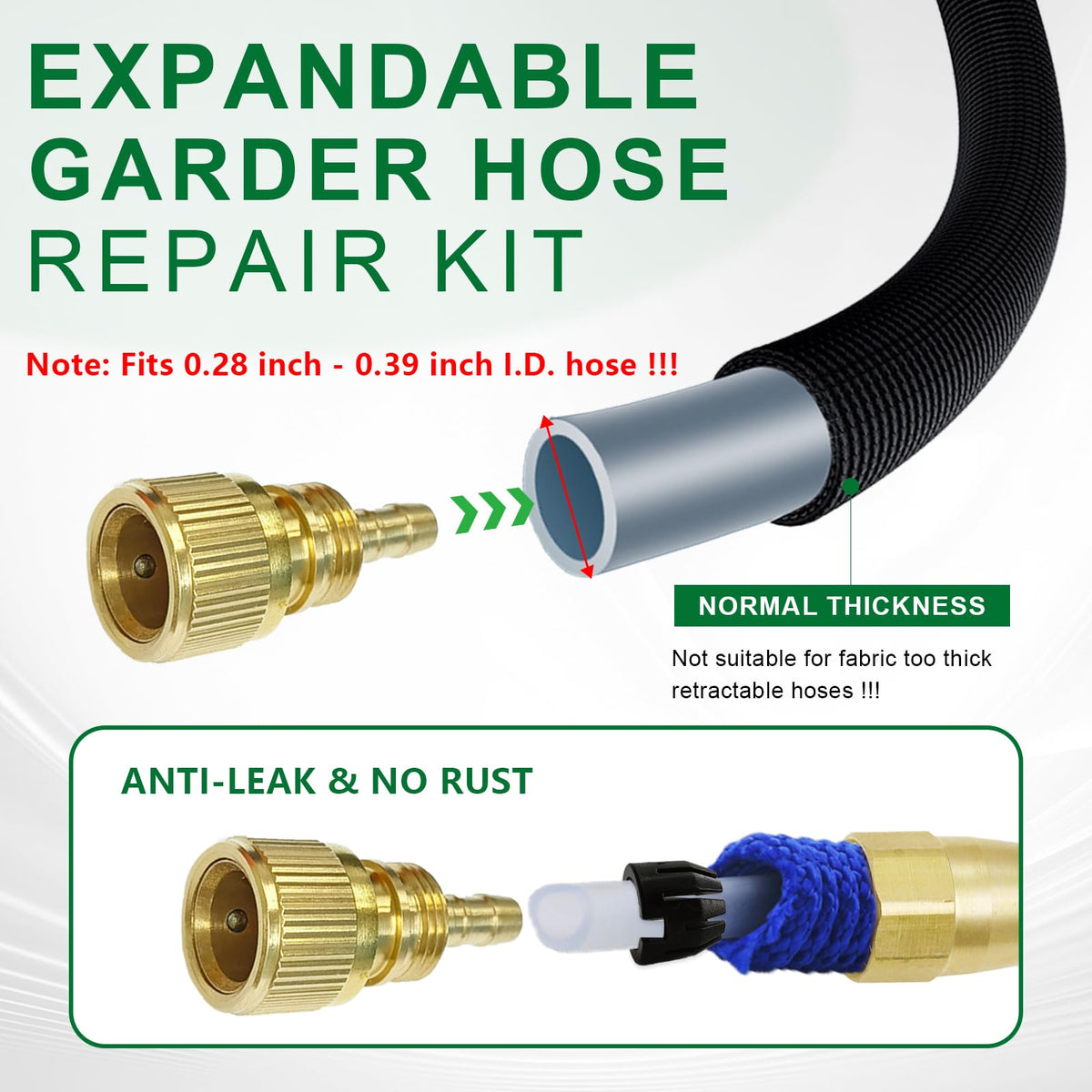 FUATY brass male connector hose adapter for sprinklers and accessories