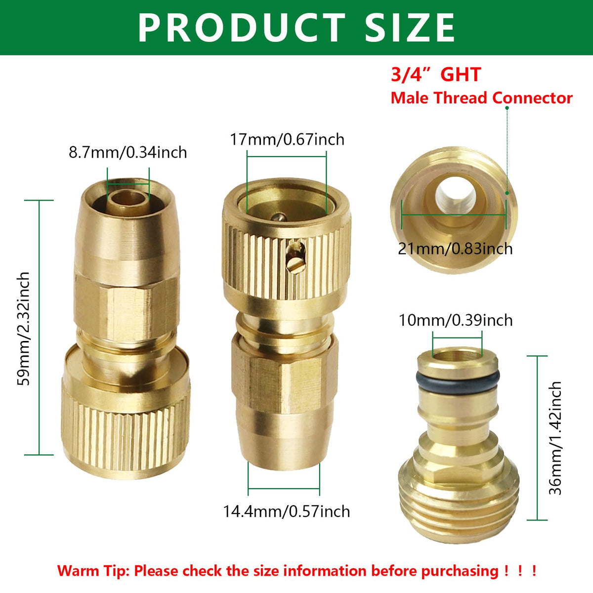 FUATY Collapsible Hose Adapter ready for quick upgrades and easy fitting.