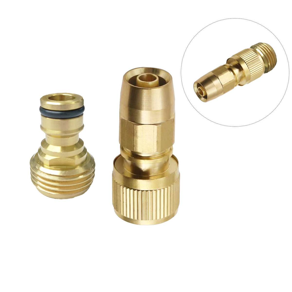 FUATY Expandable Hose Repair Kit with brass connector for durable, leak-free repairs.