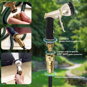 FUATY Hose Repair Kit in use fixing a damaged extendable hose.