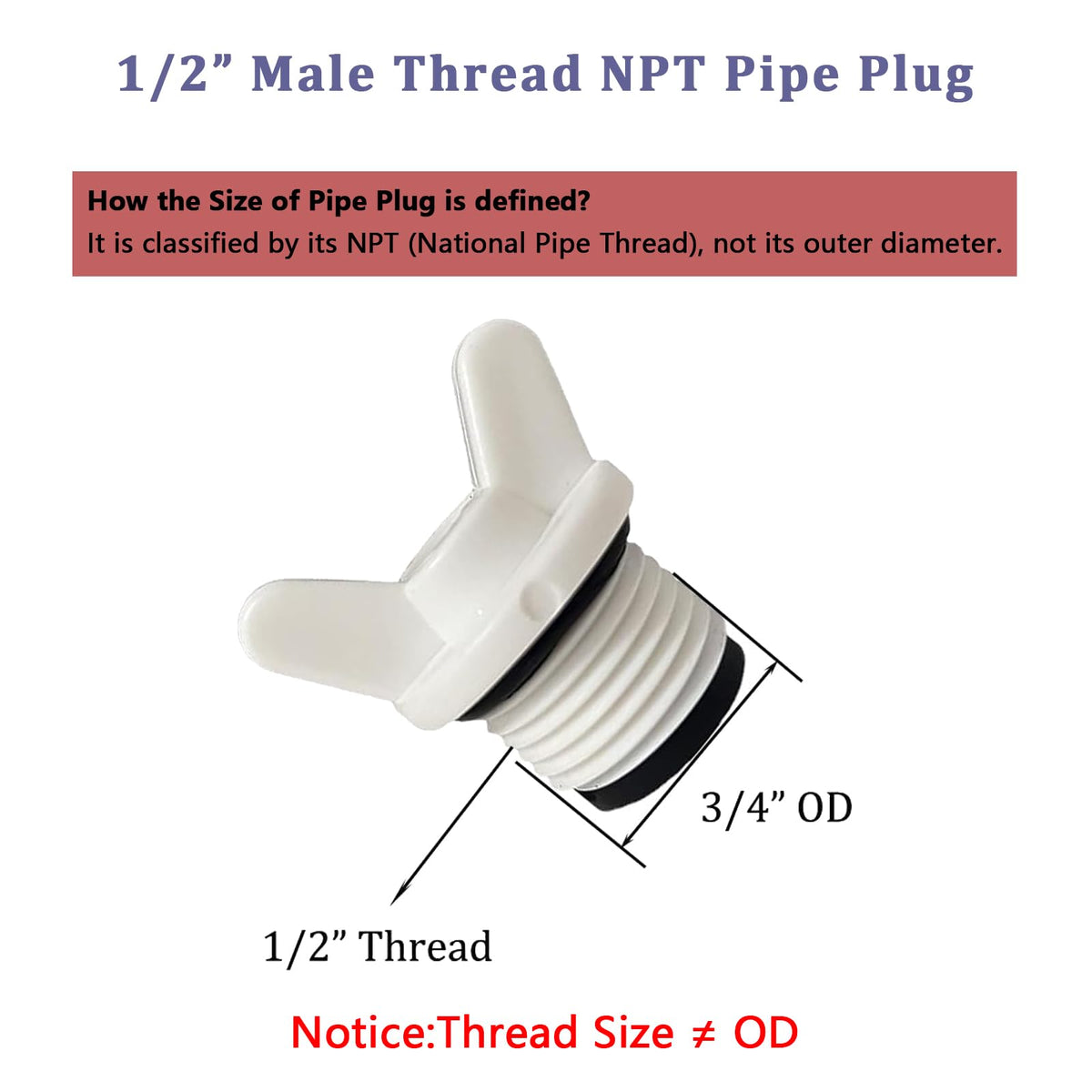 FUATY male-thread pipe cap fits standard fittings for easy installation