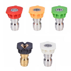 Fubeasi Z-Color 15-degree nozzle provides a balanced spray for patios.