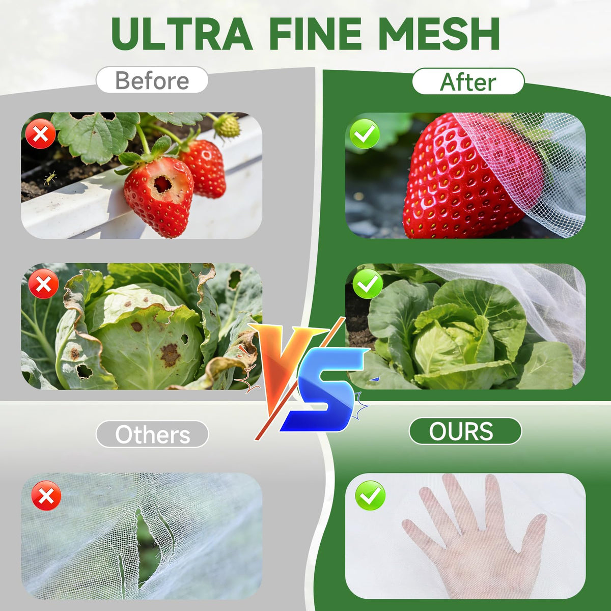 FuBegi garden clips secure netting to beds against wind