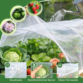 FuBegi garden netting with drawstring enables quick bed installation