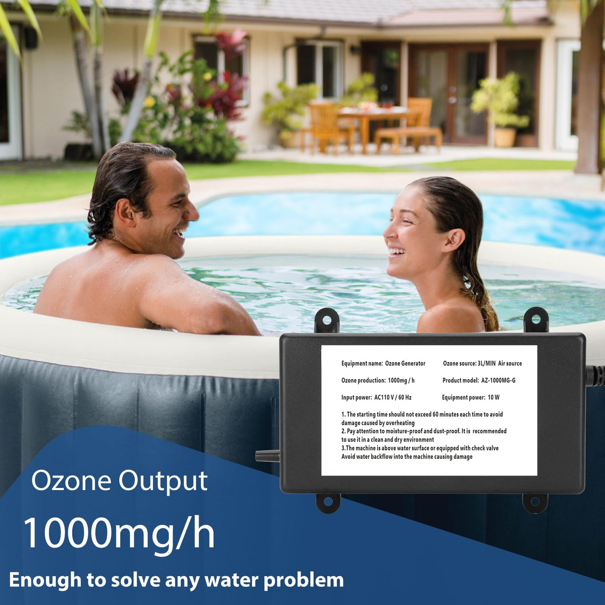 Fuceter low-noise ozone generator operates quietly during daily routines.