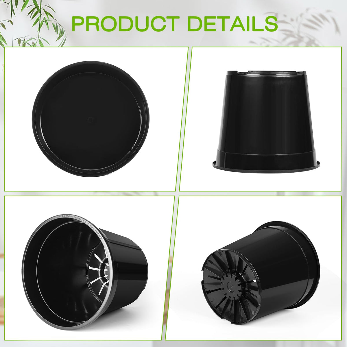 FUIJOL 12-pack 1-gallon pots ideal for starting a variety of flowers.