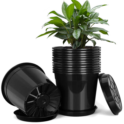 FUIJOL 1 gallon pot with drip tray supports clean indoor plant watering.
