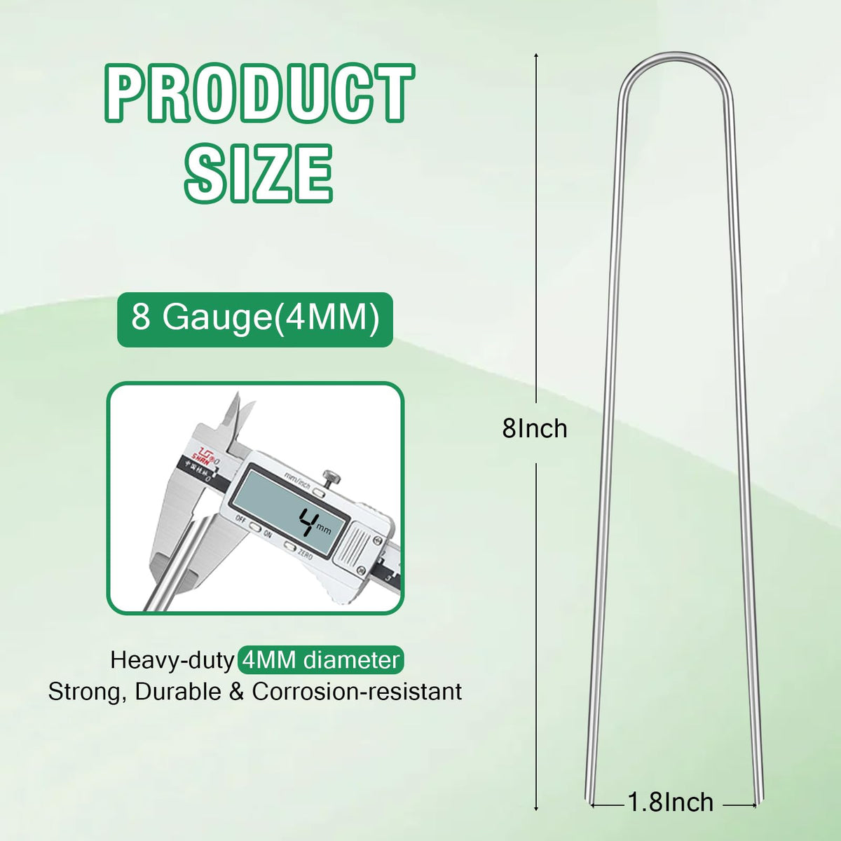 FUIJOL rust-resistant galvanized steel stakes ensure long-lasting ground cover stability.