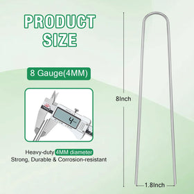 FUIJOL rust-resistant galvanized steel stakes ensure long-lasting ground cover stability.