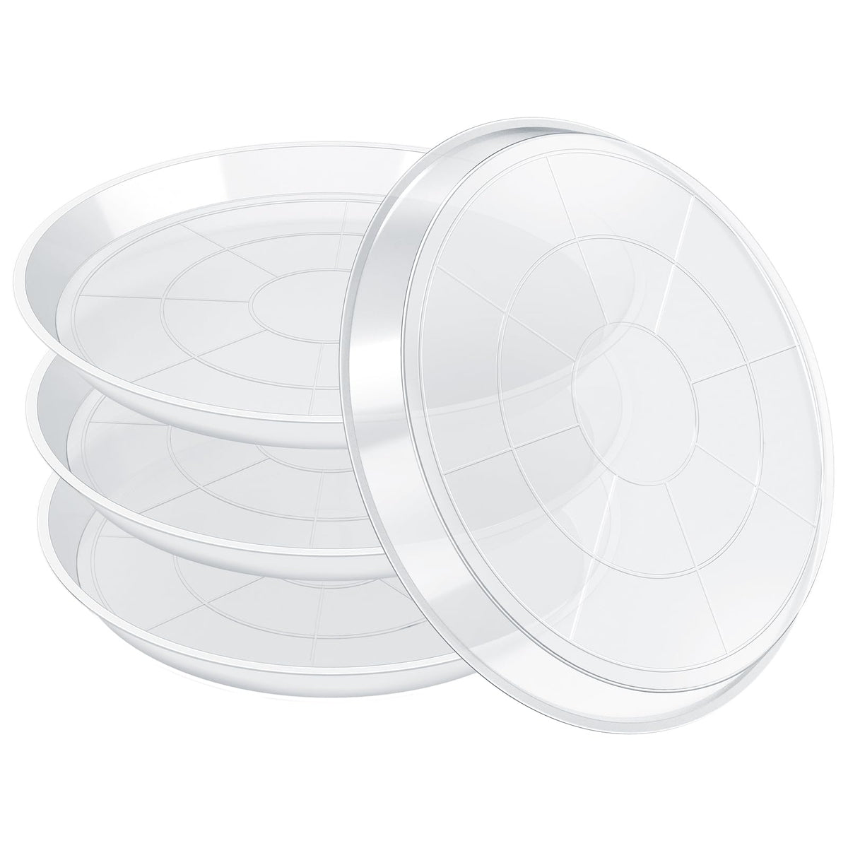 FUIJOL clear plant saucer 18in top view catches excess water for tidy indoor pots.
