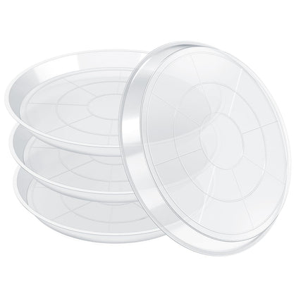 FUIJOL clear plant saucer 18in top view catches excess water for tidy indoor pots.