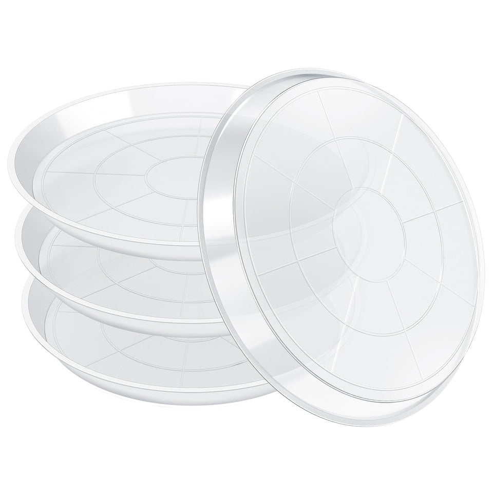 FUIJOL clear plant saucer 18in top view catches excess water for tidy indoor pots.