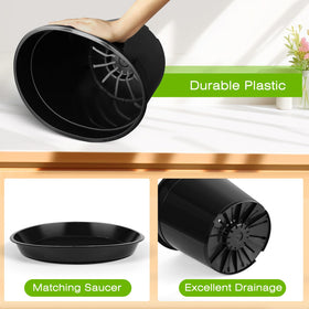 FUIJOL gallon planter with drainage holes promotes healthy roots and reduces overwatering.