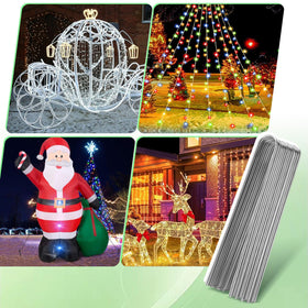 FUIJOL galvanized garden stakes withstand tough weather for reuse.