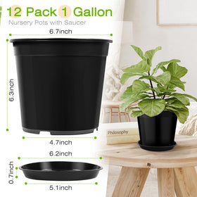 FUIJOL thickened plastic pot shows durability for year-round indoor and outdoor use.