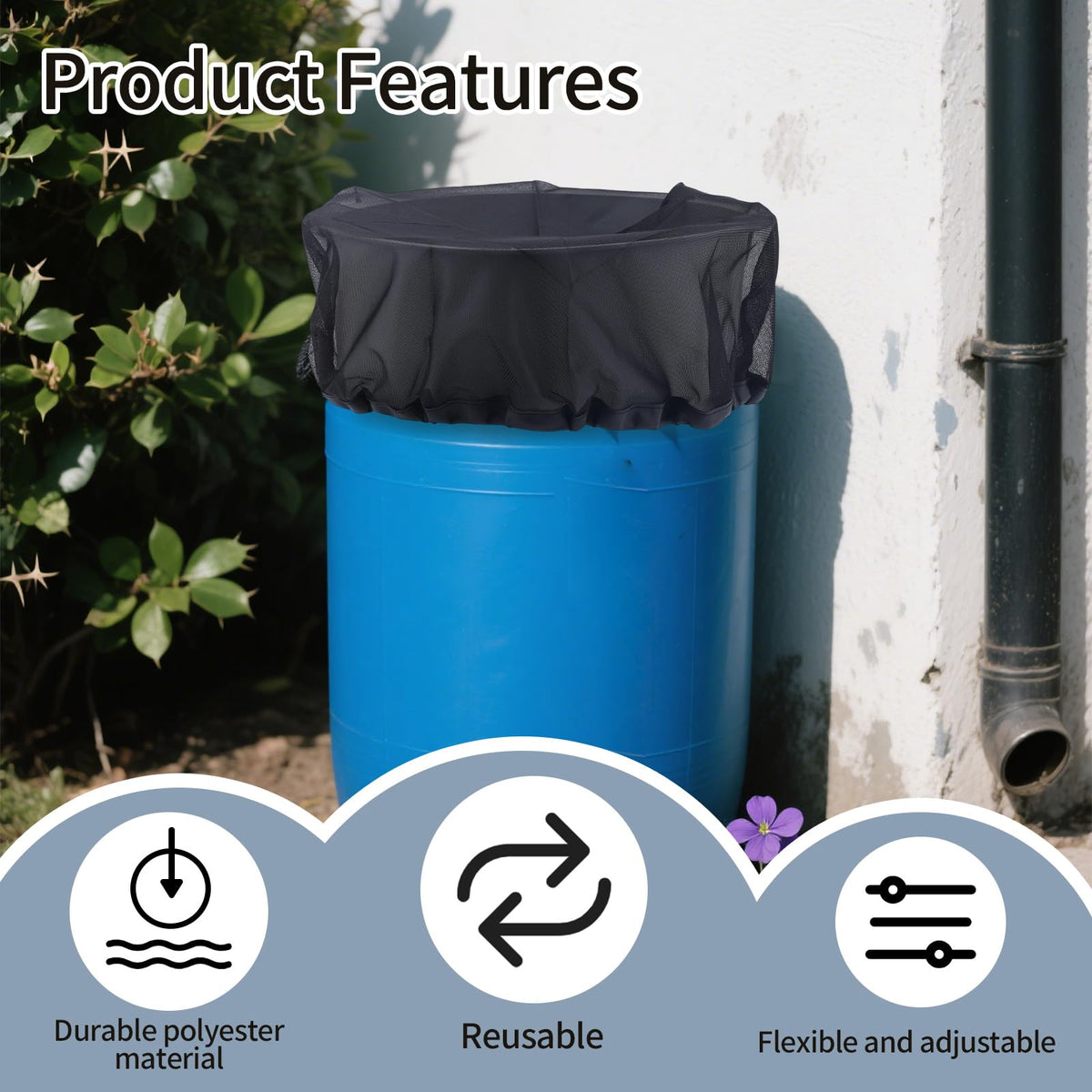 Fukaisu outdoor mesh cover protecting planters and water systems