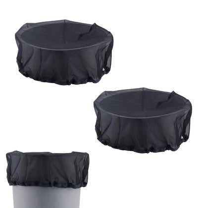 Fukaisu rain barrel cover 2-pack top view for outdoor use