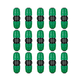 FULAIERGD 15-pack drip couplers for organized irrigation and easy repairs.