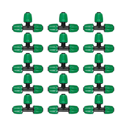 FULAIERGD 15-pack tee fittings for 1/2 inch tubing improve water distribution.