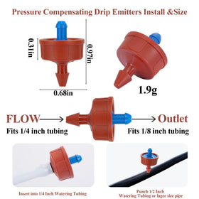 Fulaiergd 200-piece dripper pack for garden beds and pots.