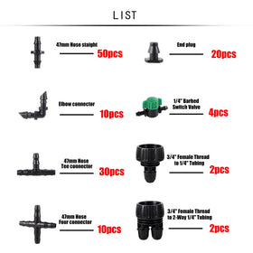 FULAIERGD 3-4 to 1-4 hose adapter ensures secure drip-line connections.