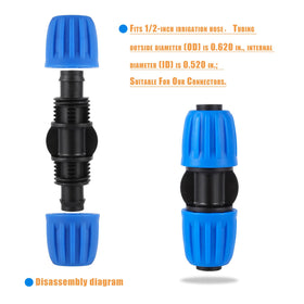 FULAIERGD barbed lock nut connector for a watertight drip irrigation setup