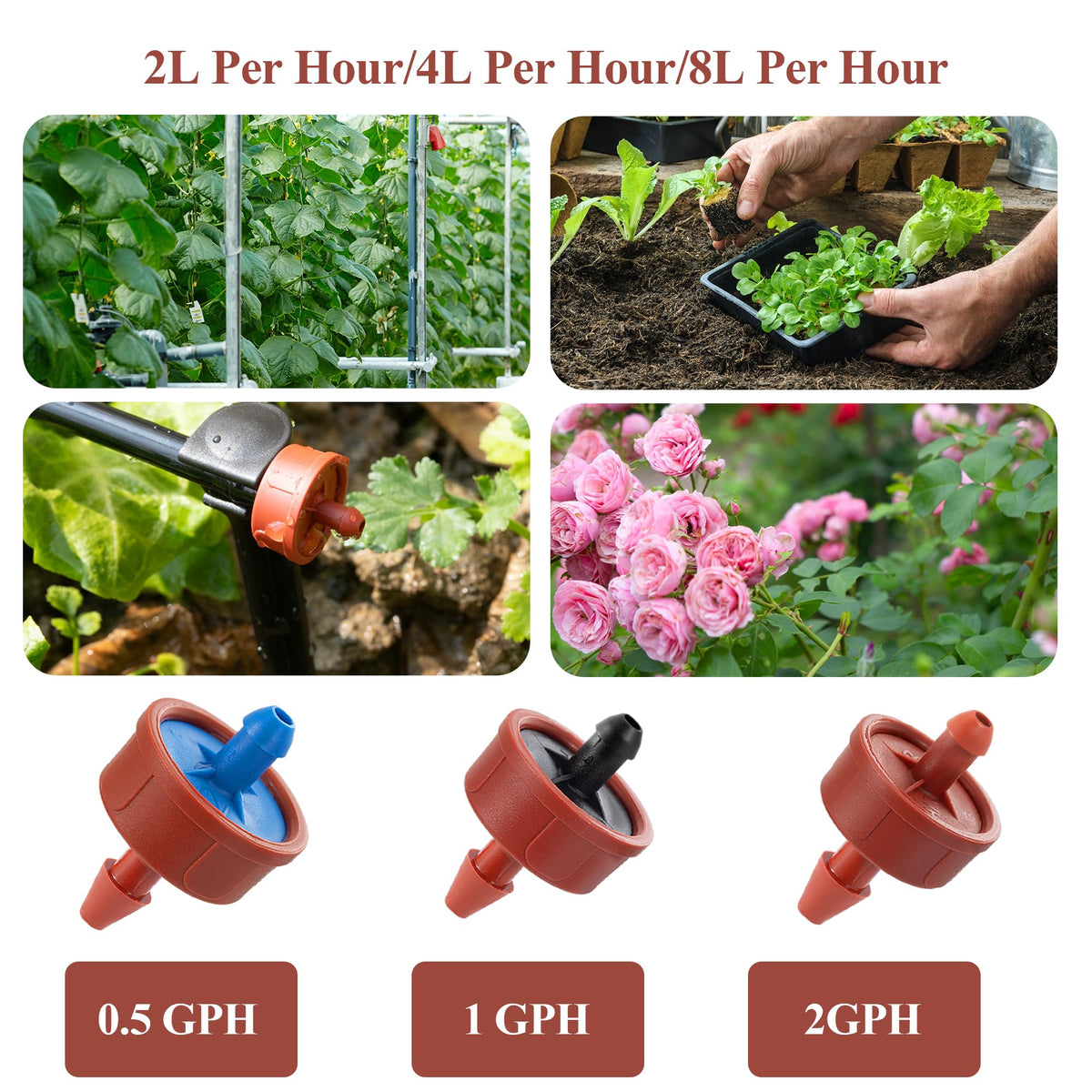 FULAIERGD durable plastic drippers resist UV and outdoor conditions