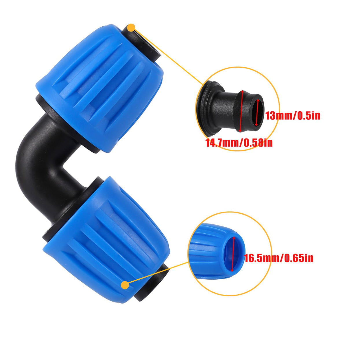 FULAIERGD durable plastic elbow for outdoor irrigation under sun and weather
