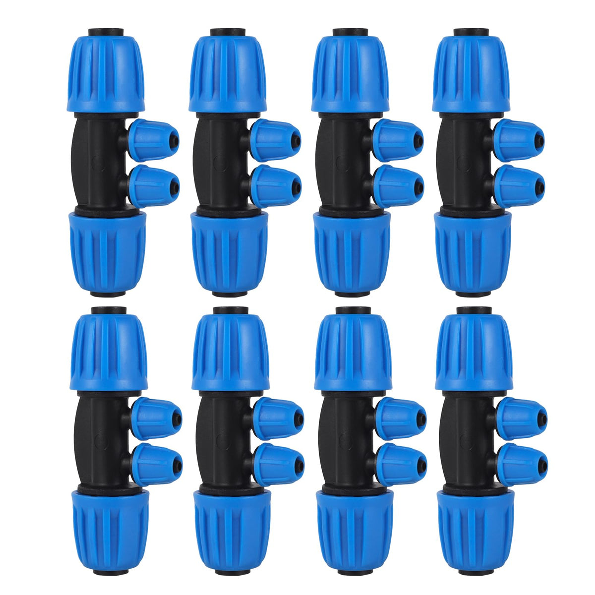 FULAIERGD four-way anti-leak barbed tee connector secures drip lines with reliable performance.