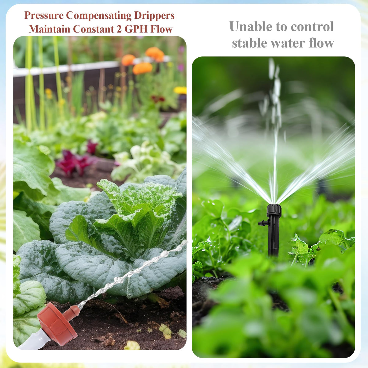 FULAIERGD garden bed irrigation emitter for beds and lawns