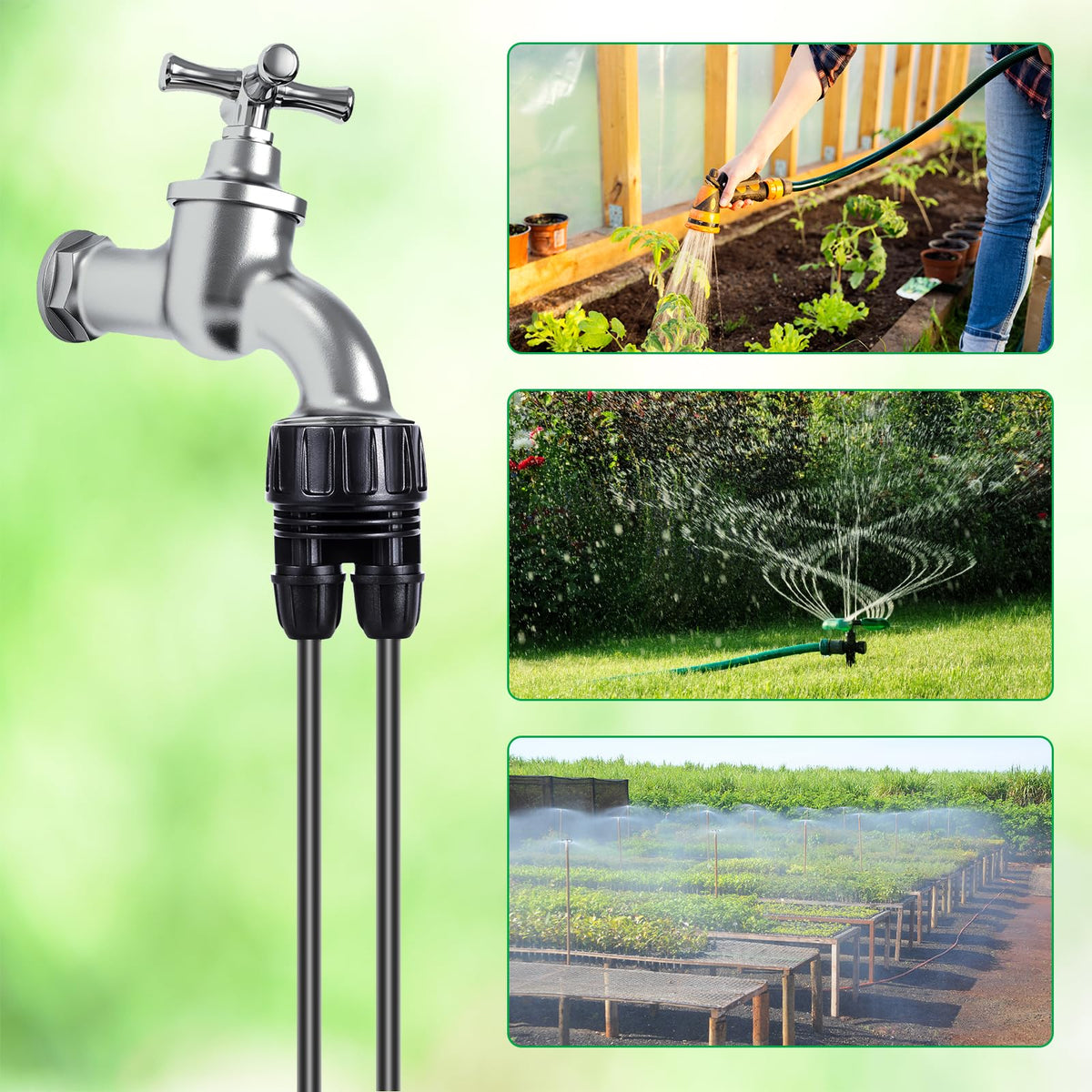 FULAIERGD garden irrigation setup compatible with 1/4 tubing