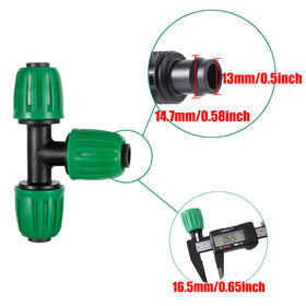 FULAIERGD half-inch drip tees connect 1/2 inch tubing with leak-free performance.