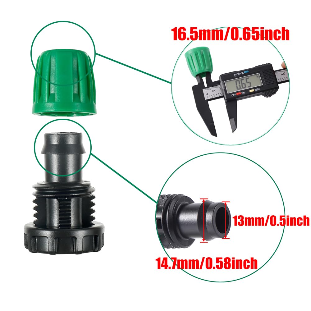 FULAIERGD half-inch end-cap with barb for drip systems.