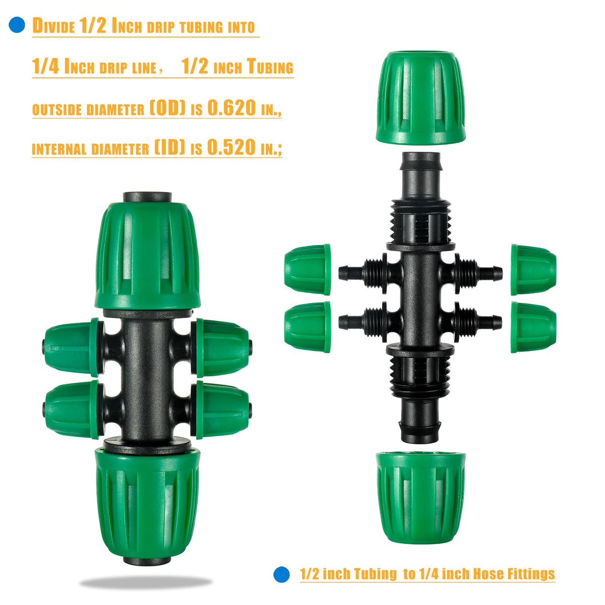 FULAIERGD locking buckle tee ensures tight fit for outdoor irrigation.