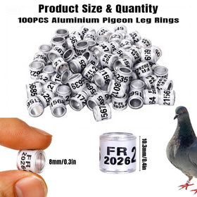 FULAIERGD pigeon leg ring 2026 white outer diameter highlights quick ID fit