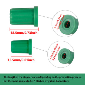 FULAIERGD rubber plug fitting fits 1/4-inch barbs for durable, weather-ready irrigation