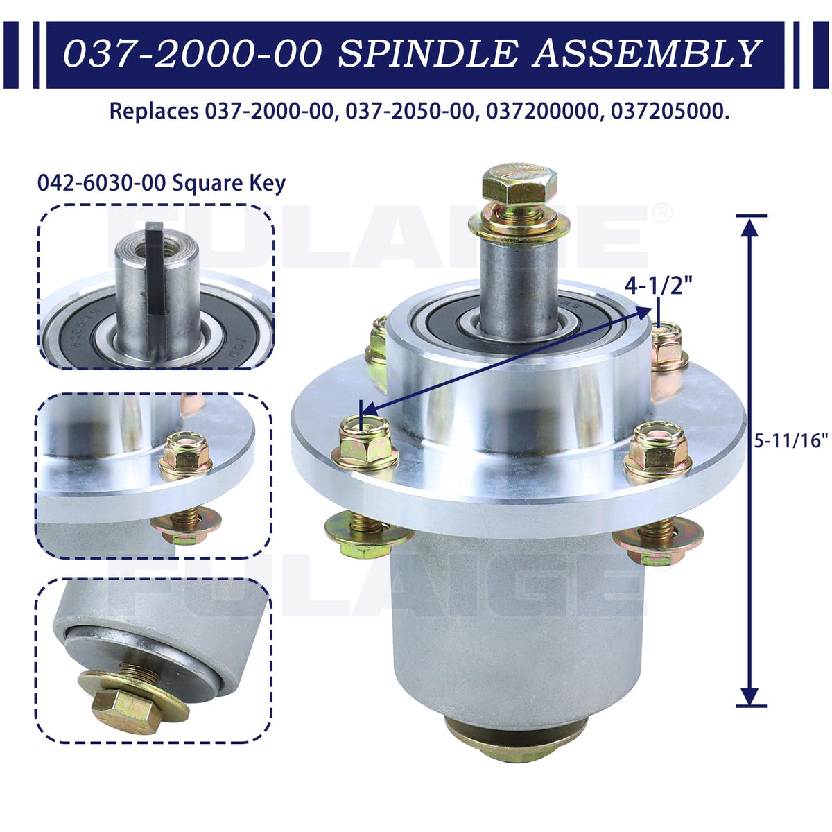 FULAIGE double sealed bearing resists dust moisture for long lasting performance.