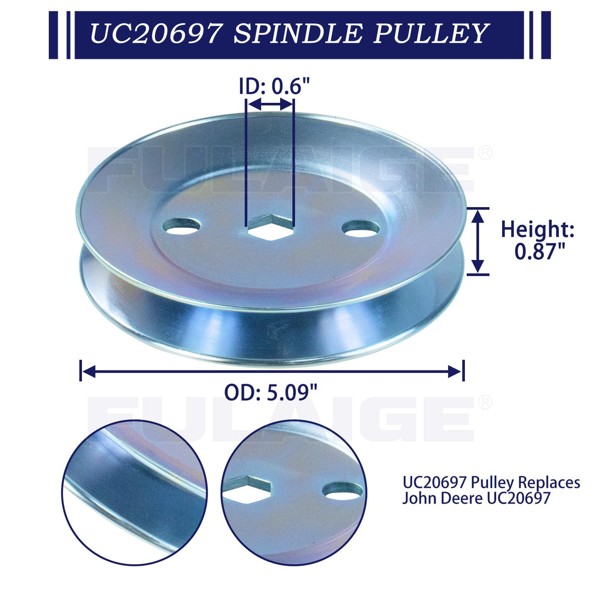 Compatible with John Deere X330 through X580 tractors and ZTrak mowers for flexible replacement