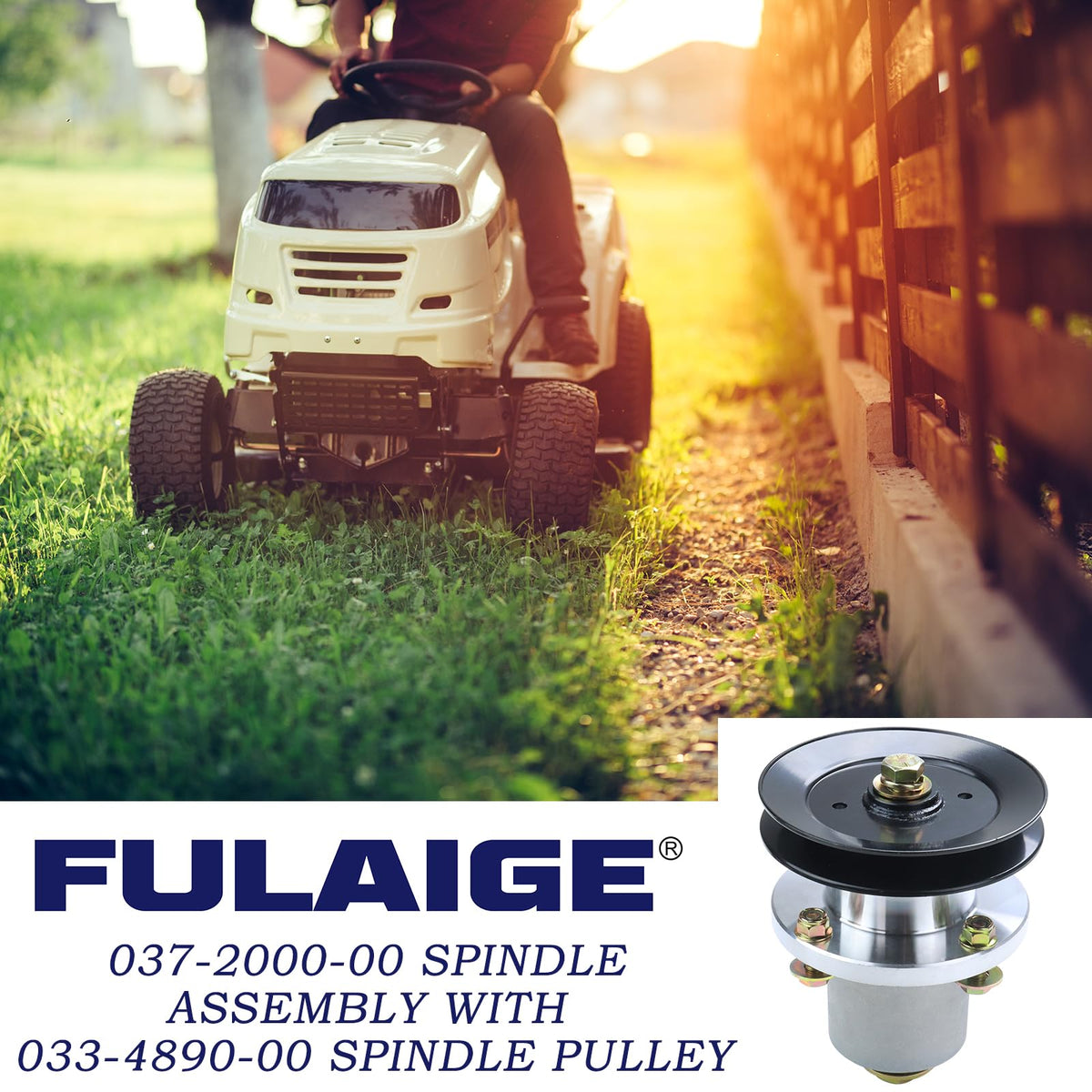 FULAIGE pulley 033-4890-00 promotes smooth belt operation and reliable mowing.