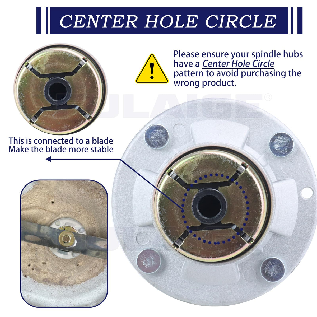 FULAIGE deck spindle for 48-inch Z355E compatibility