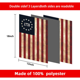 FULAISMGS 13-star Betsy Ross flag yard display highlights heritage and patriotic ambiance.