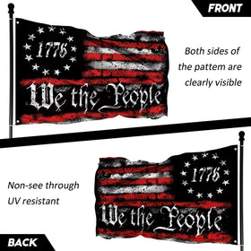 FULAISMGS Betsy Ross 13-star flag close-up highlights vibrant colors and durable fabric.