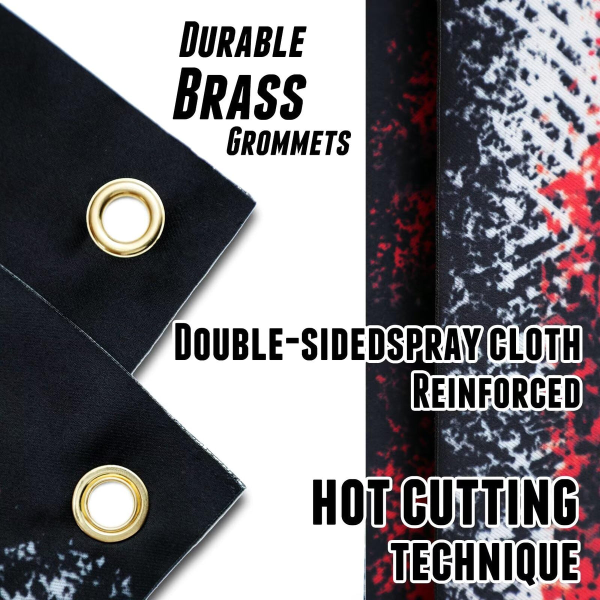 FULAISMGS Brass grommets detail enables quick, secure outdoor hanging.