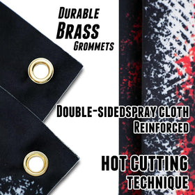 FULAISMGS Brass grommets detail enables quick, secure outdoor hanging.