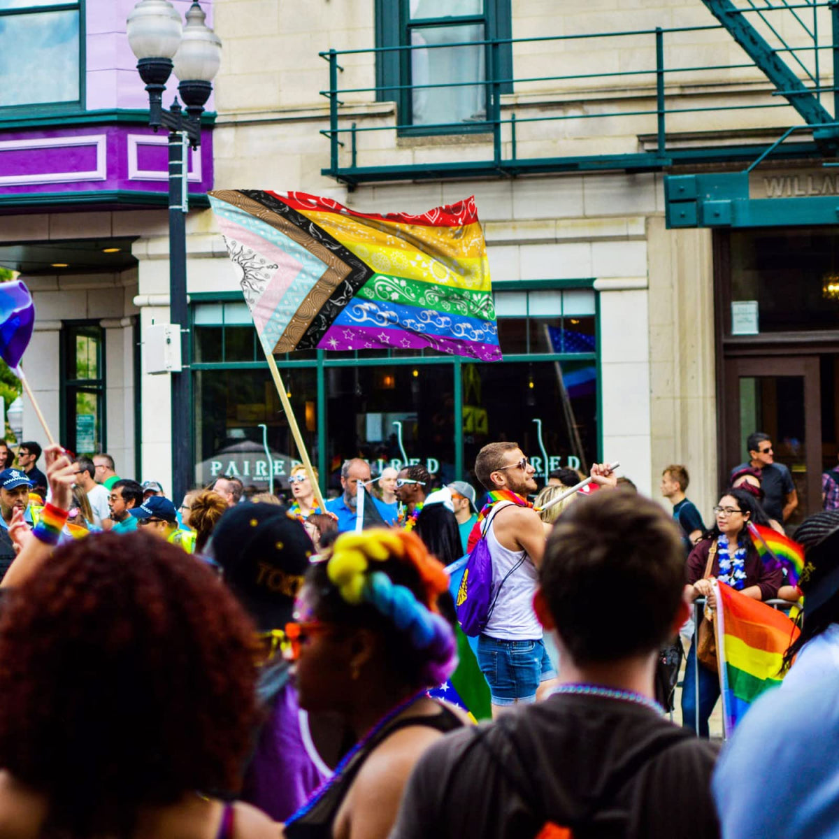 FULAISMGS colors showcase six stripes including black and brown for inclusive pride