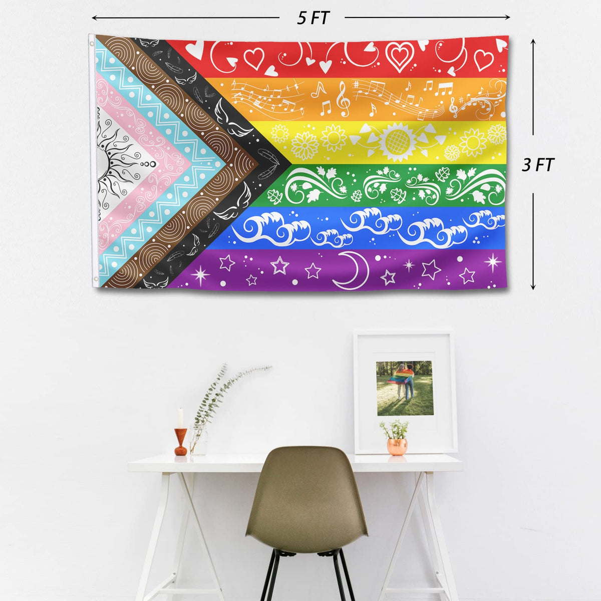FULAISMGS lightweight polyester flag supports effortless outdoor use
