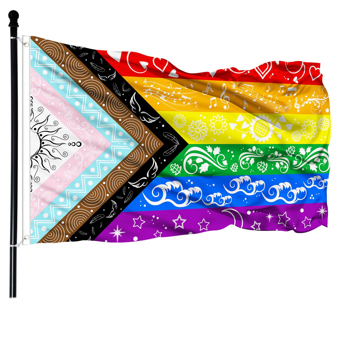 FULAISMGS Pride flag 3x5ft double-sided for vibrant outdoor display