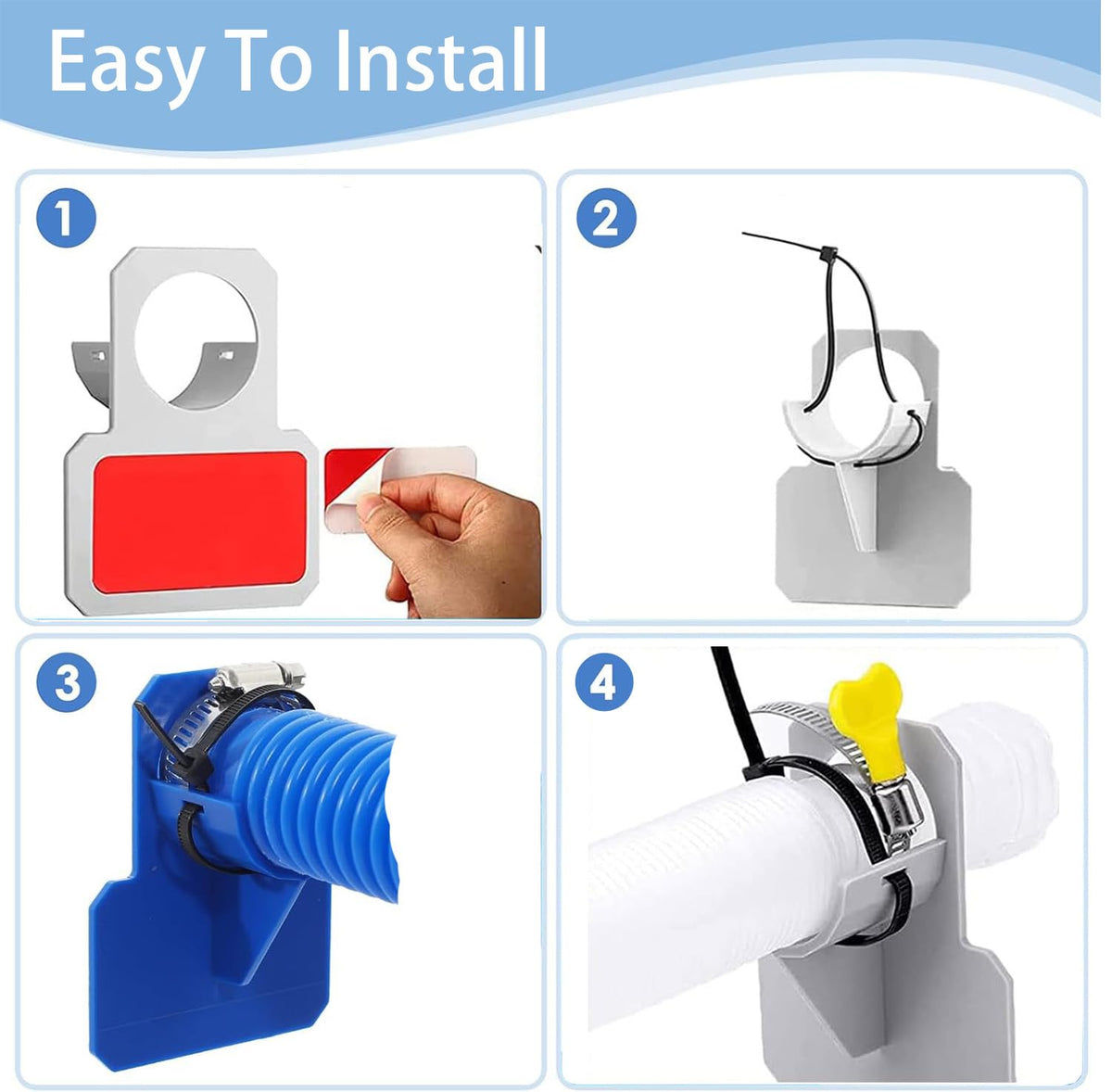 Fulanfudi stainless steel hose clamps prevent rust and secure connections in outdoor pools.